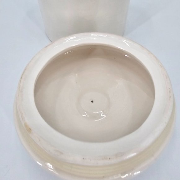 RARE Rae Dunn Ceramic Small Script Bone "GOOD DOG" Canister/Treat Jar Crown Lid - Picture 7 of 15